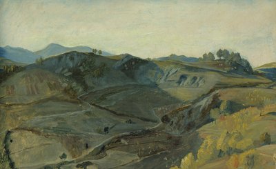 Un valle escarpado en Italia, c.1833-34 de Rudolph Friedrich Wasmann